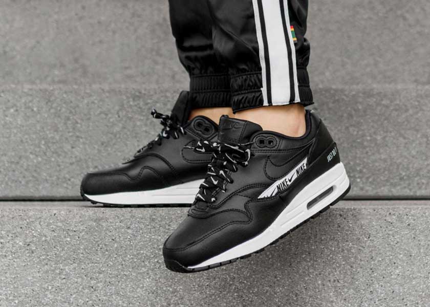 Image of Nike Air Max 1 Black Leather