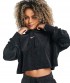 Nike Velour Cropped Pullover Hoodie